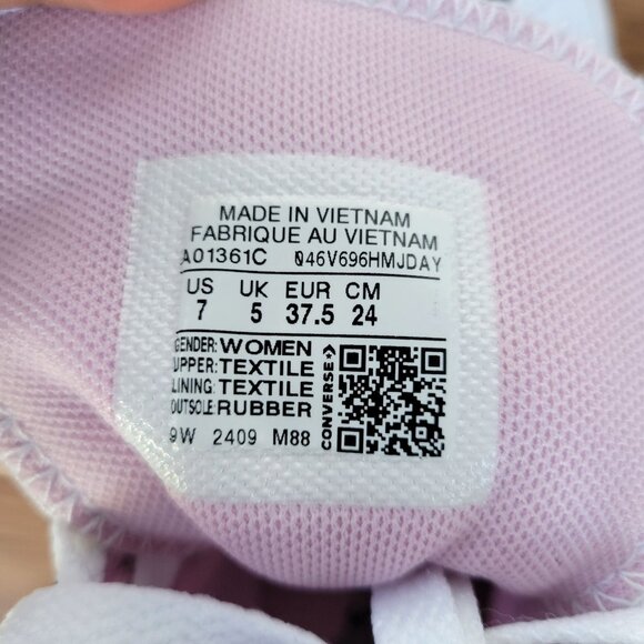 ⭐Rare Converse All Star Ctas Move Hi 7 Womens Shoes White Black Platform A01361C - Picture 9 of 10